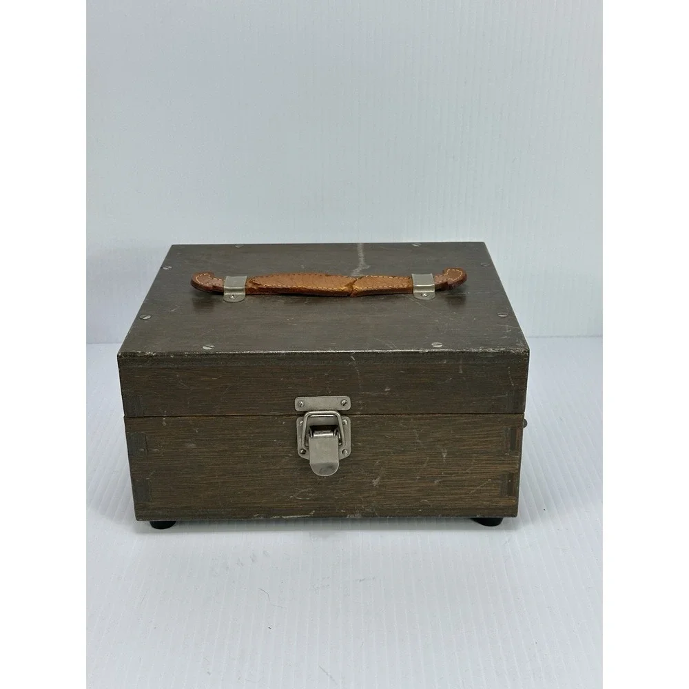 Vintage Wood‎ Wooden Microscope Accessories Box Carrying Case